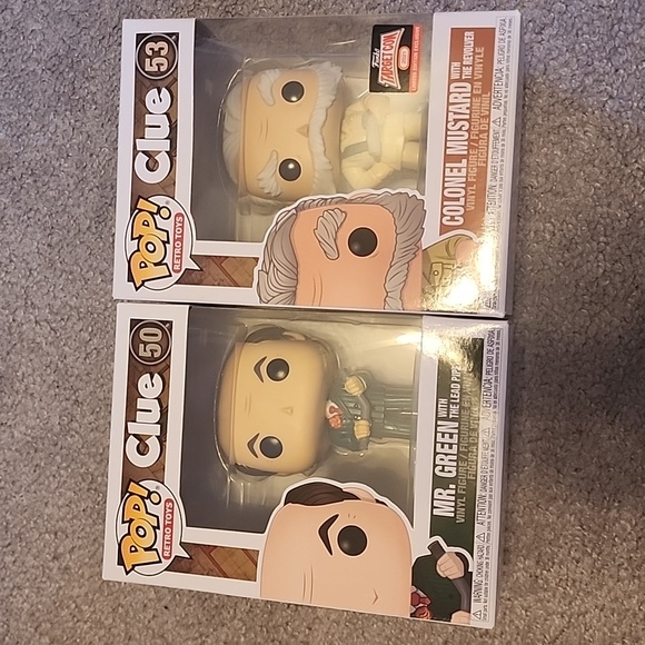 Mr. Green and Colonel Mustard Funko Pops - Picture 1 of 3